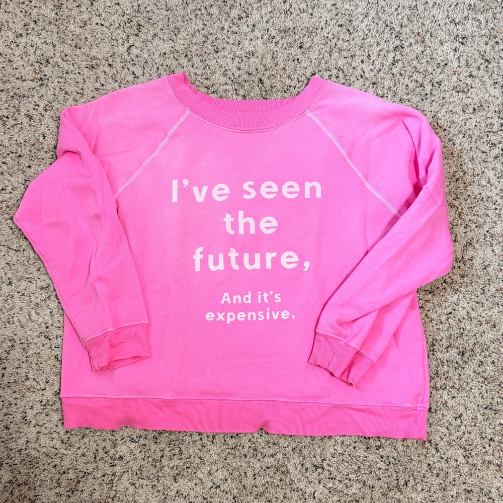Wildfox Pink Sweatshirt Medium